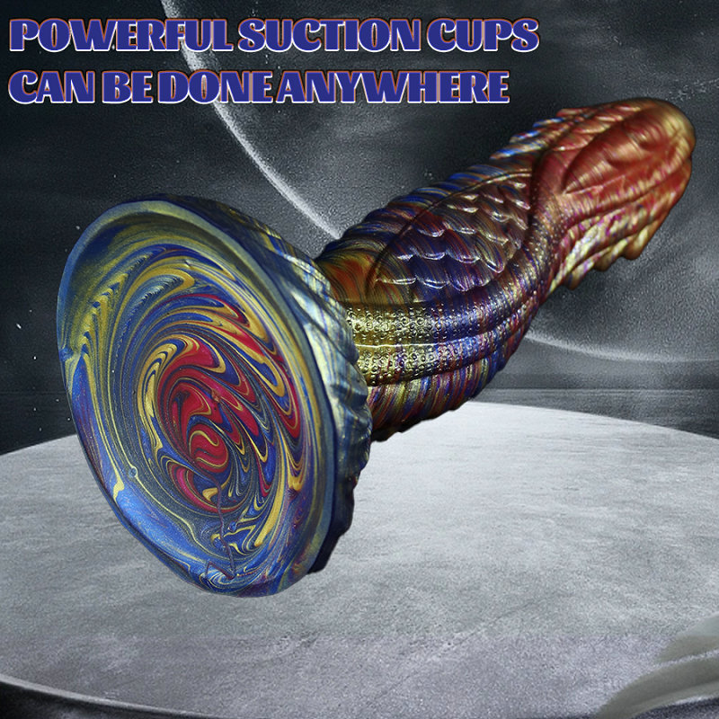 Colored Irregular TPE Dildo 2 CM-AY-7668