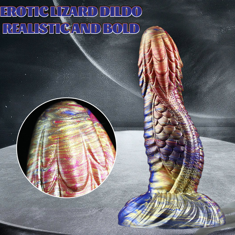 Colored Irregular TPE Dildo 2 CM-AY-7668