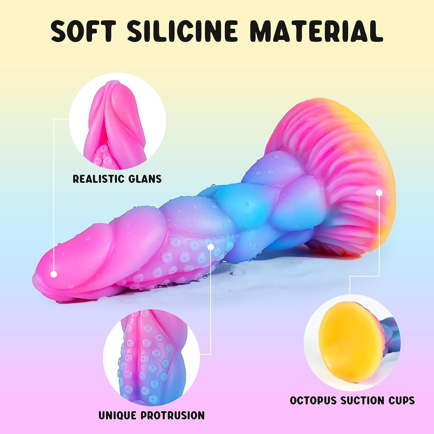 Colored irregular TPE dildos CM-AY-7665