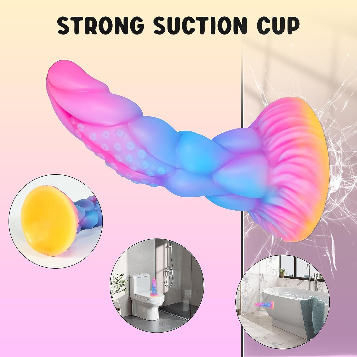 Colored irregular TPE dildos CM-AY-7665
