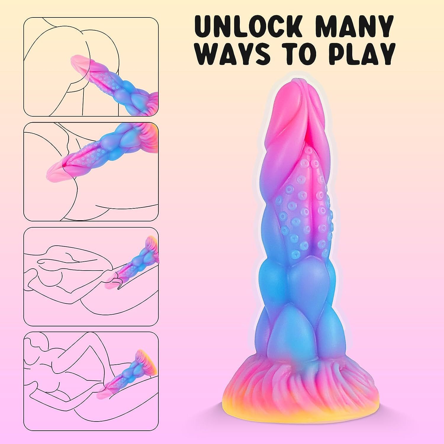 Colored irregular TPE dildos CM-AY-7665