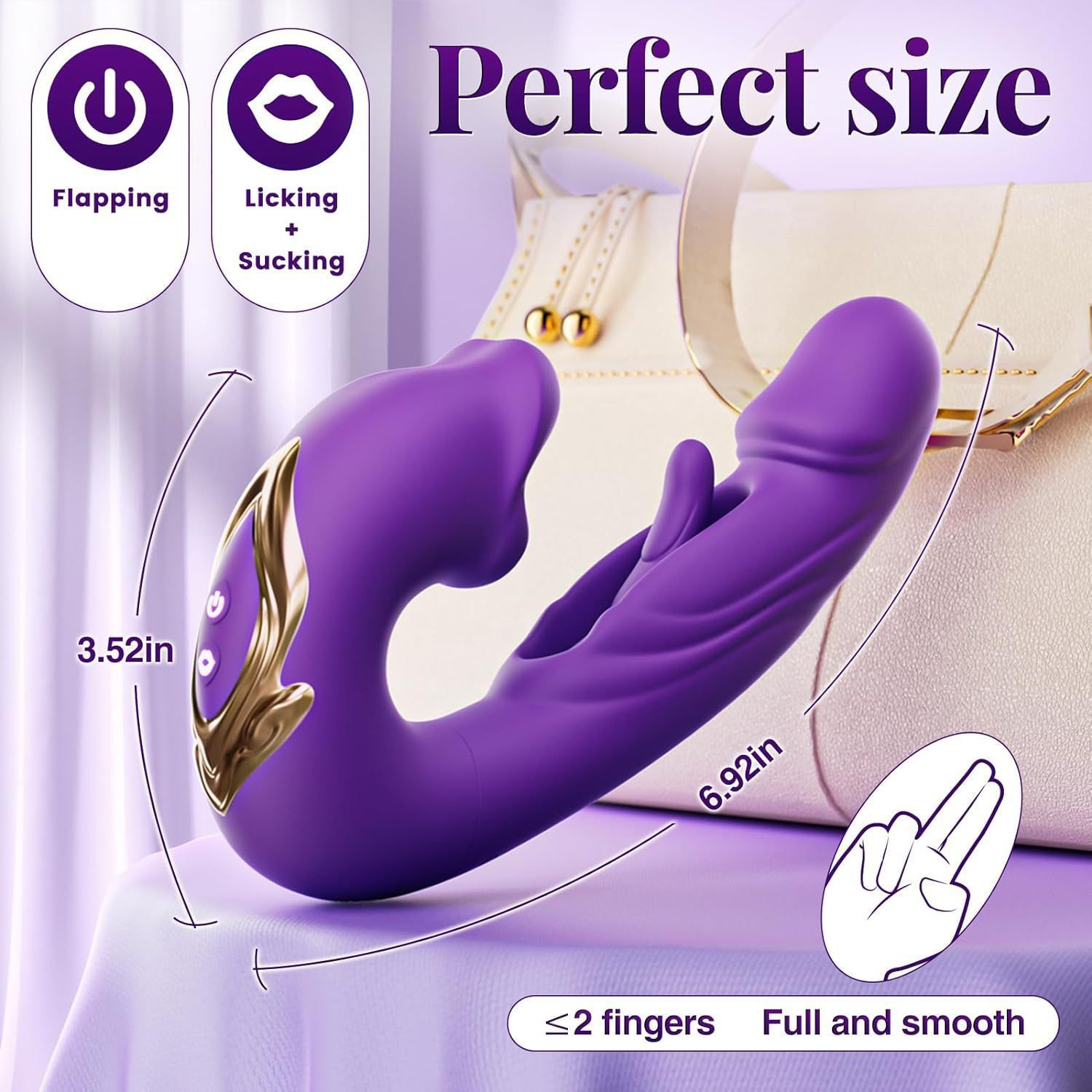 Tongue-licking passion full silicone vibrator CM-OSE-RMC-P