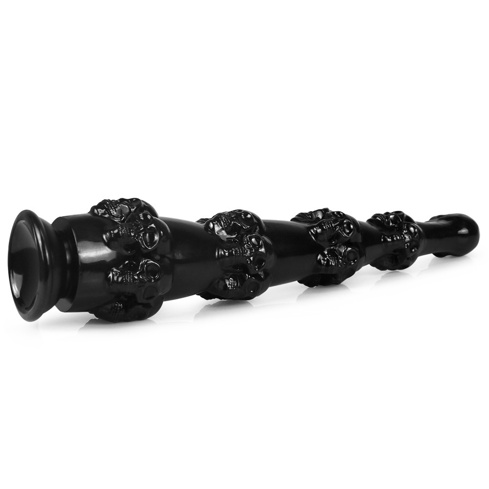 Black flexible TPE long dildo suitable for female masturbation CM-YLT-G-98