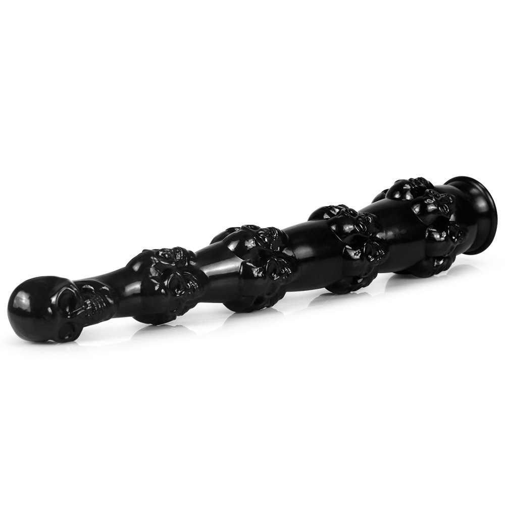 Black flexible TPE long dildo suitable for female masturbation CM-YLT-G-98