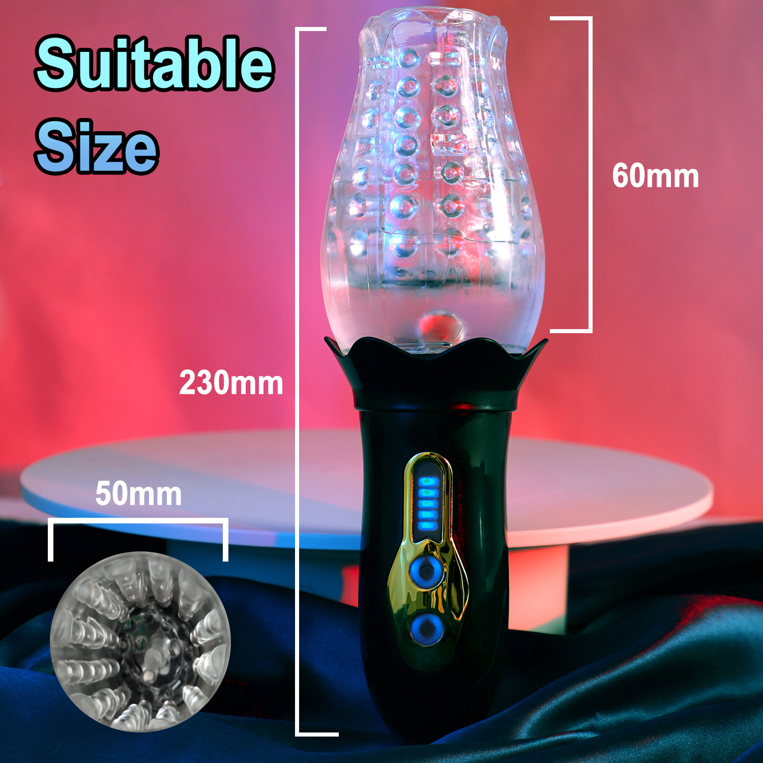 5 Rotation Modes Silicone male masturbator CM-GM-DW-FJ388