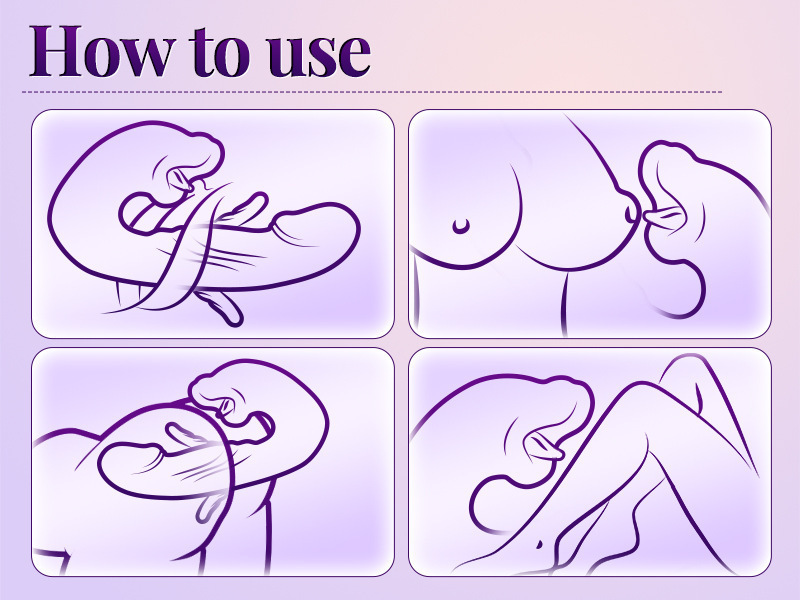 Tongue-licking passion full silicone vibrator CM-OSE-RMC-P