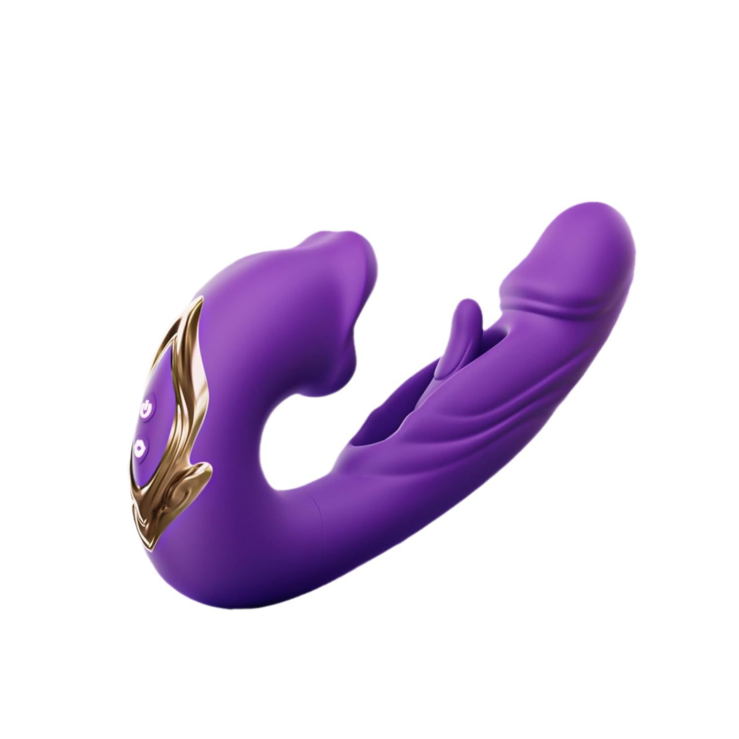 Tongue-licking passion full silicone vibrator CM-OSE-RMC-P