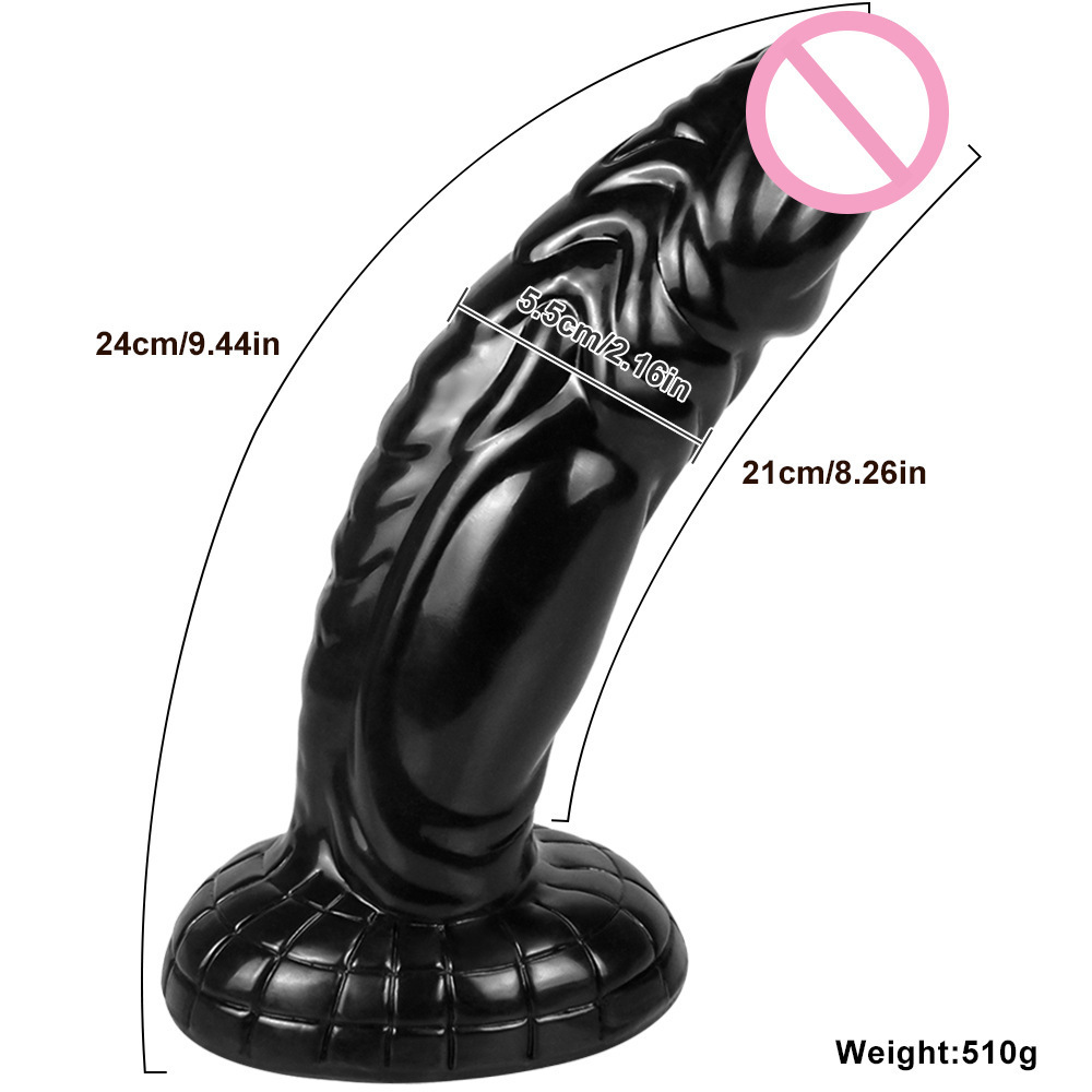 Black flexible TPE penis CM-YLT-G-78