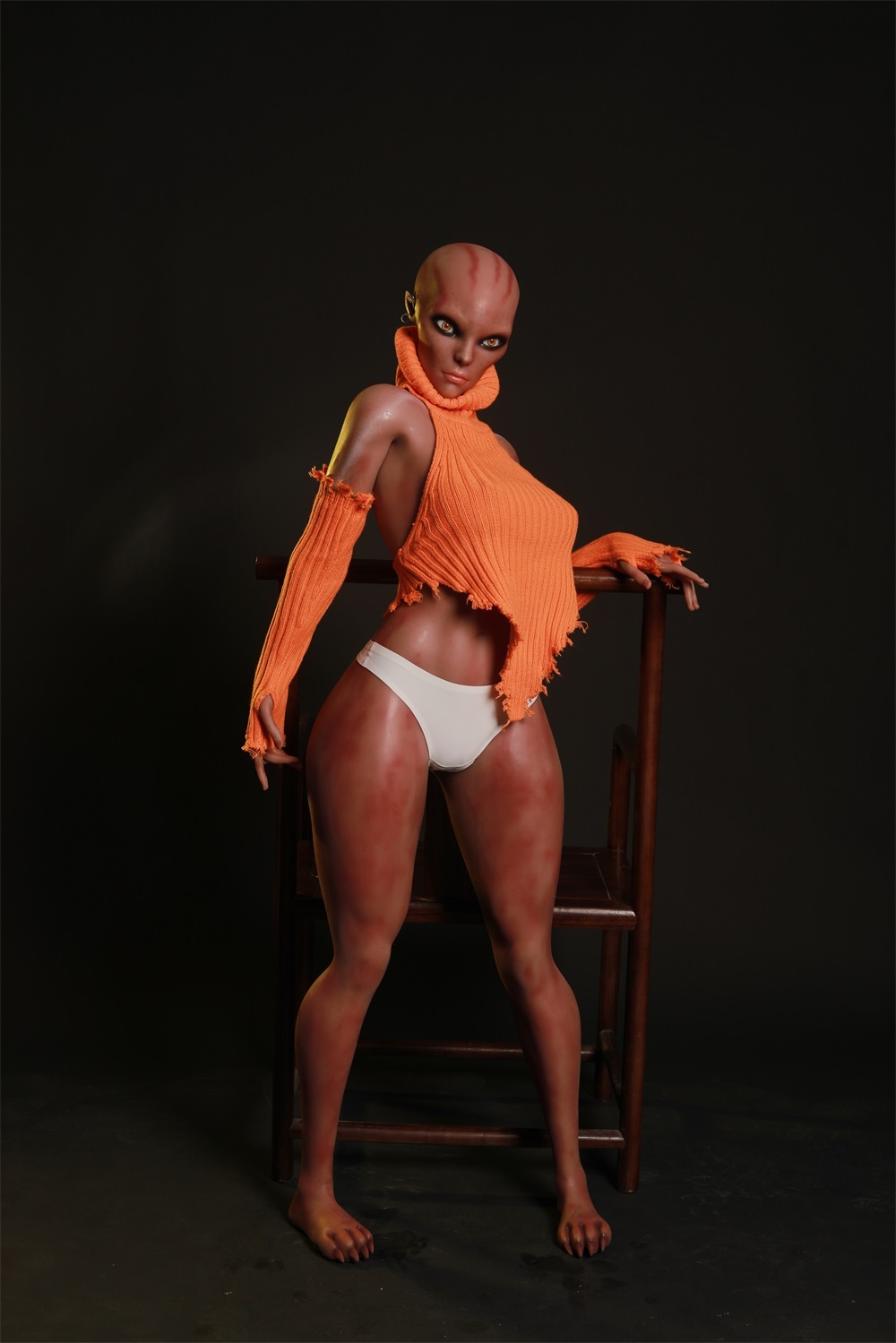153cm/5.12ft Full Silicone D-cup Alien Realistic Sex Doll   GZLFO-SG153ELZ062HXTW