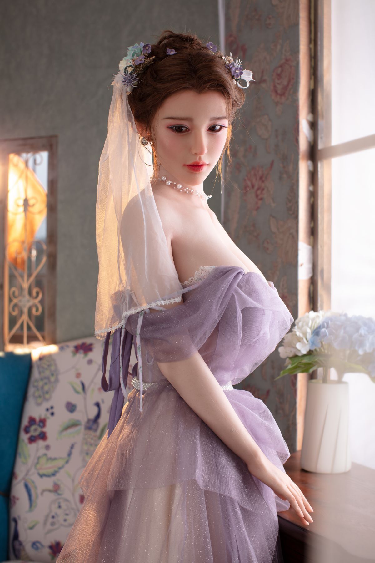 159cm/5.21ft Full TPE Asian face sexy model D-cup Realistic Sex Doll QY-HWC14