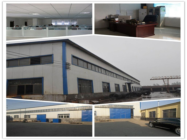 Collage of factory buildings, office interior and industrial yard
