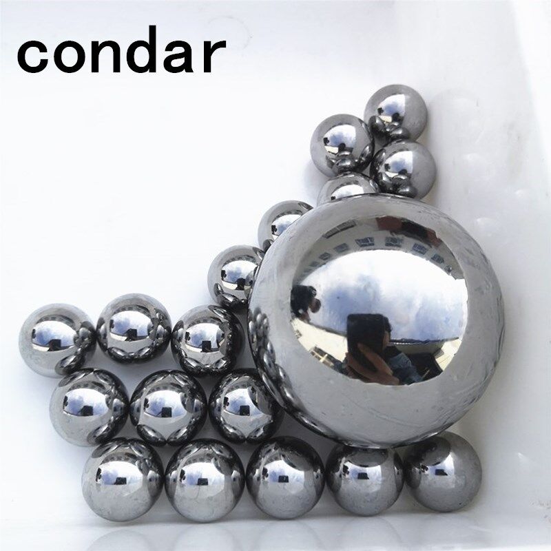 Set of reflective polished steel balls