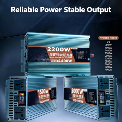 1000W Pure Sine Wave Car Inverter DC12V 24V 48V 60V 72V to AC220V 110V High‑Power Home Battery Inverter