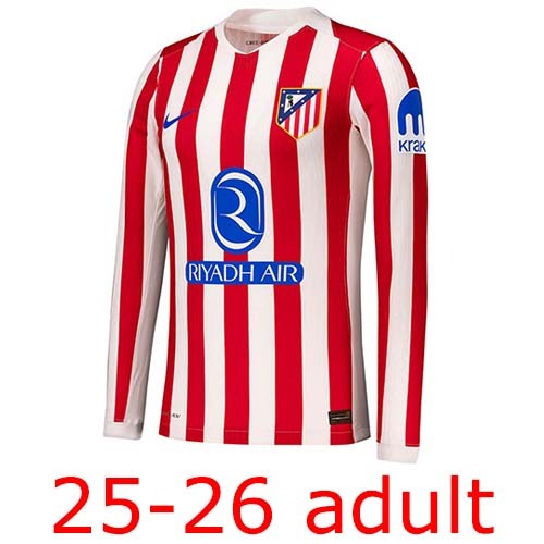 2025-2026 Atletico Madrid adult long sleeves the best quality