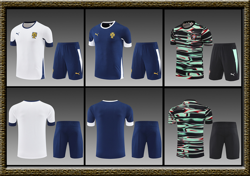 2025 Portugal adult Training clothes short sleeves shorts