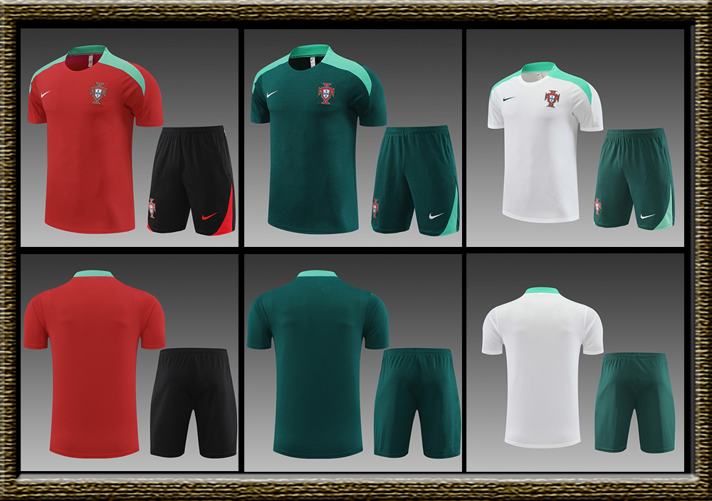 2024 Portugal adult Training clothes short sleeves shorts