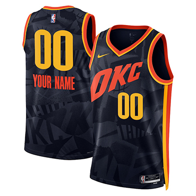 2024 Oklahoma City Thunder NBA basketball adult Hot press blue
