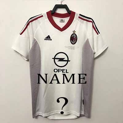 2002-2003 AC Milan Away jersey the best quality
