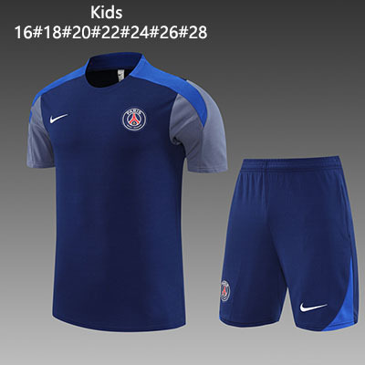 2025-2026 Psg Kids Training clothes short sleeves