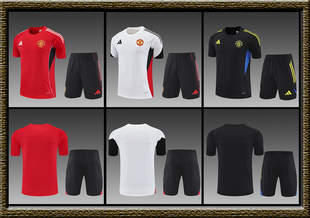 2025-2026 Manchester United adult Training clothes short sleeves