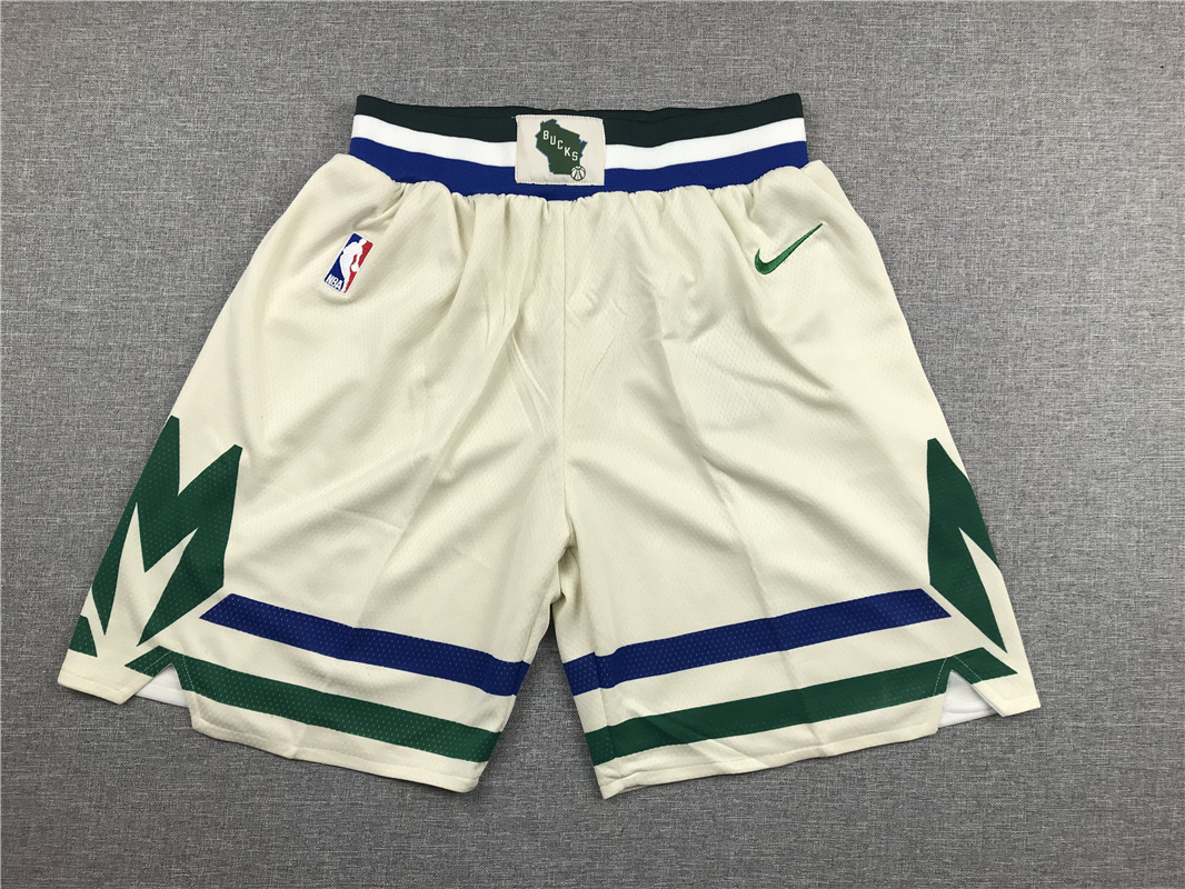 Milwaukee Bucks NBA Shorts basketball adult embroidery