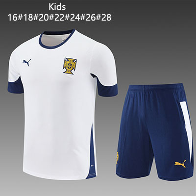2025 Portugal Kids Training clothes short sleeves shorts
