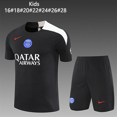 2025-2026 Psg Kids Training clothes short sleeves