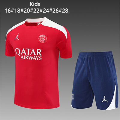 2025-2026 Psg Kids Training clothes short sleeves