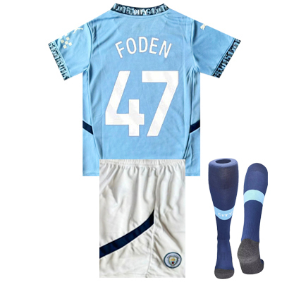 2024-2025 Manchester City Kids + Socks the best quality