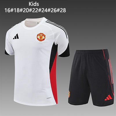 2025-2026 Manchester United Kids Training clothes short sleeves