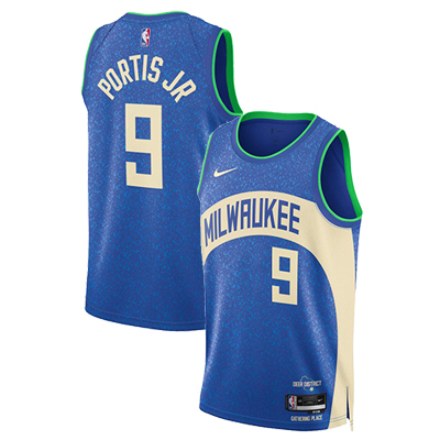 2024 Milwaukee Bucks NBA basketball adult Hot press blue