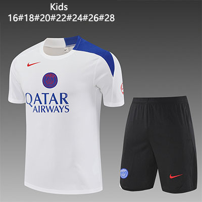 2025-2026 Psg Kids Training clothes short sleeves