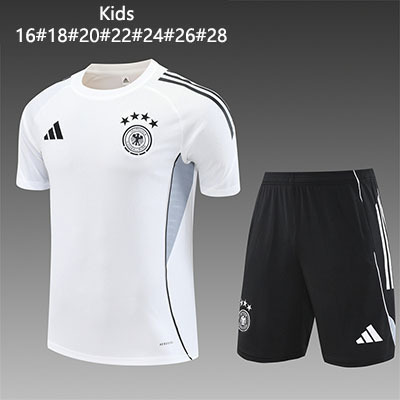 2025 Germany Kids Training clothes short sleeves shorts