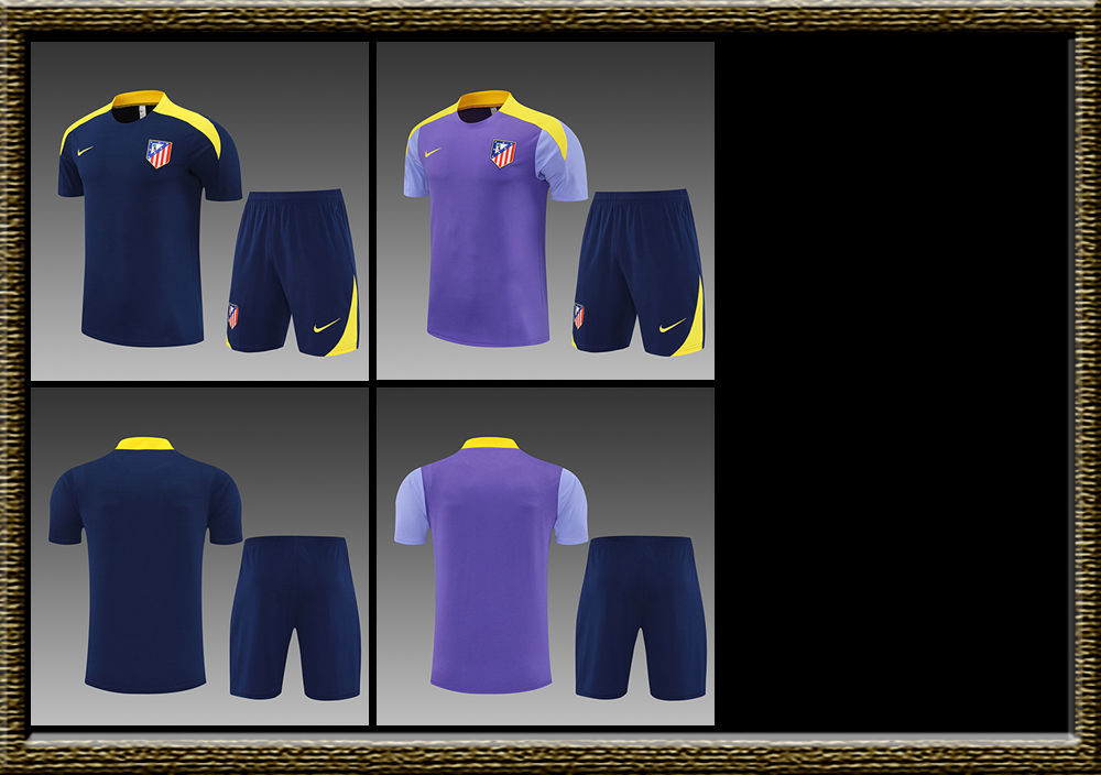 2025-2026 Atletico Madrid adult Training clothes short sleeves