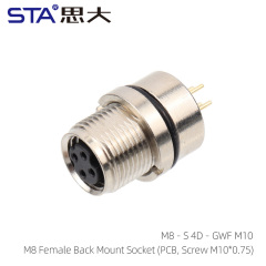 Female Back Mount Socket Solder Screw M10