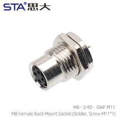 Female Back Mount Socket Solder Screw M11