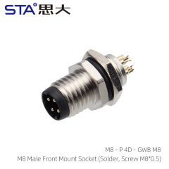 Male Front Mount Socket Solder Screw M8*0.5