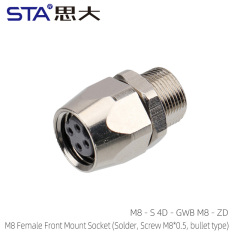 Female Front Mount Socket Solder Screw M8*0.5 bullet type