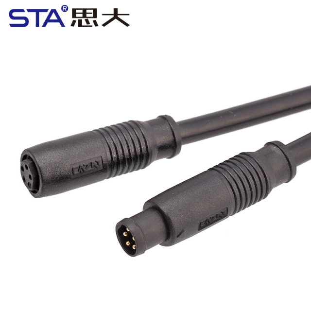 IP67 Waterproof  M8 Quick insertion Plastic Overmolded Connector 3 4 5 Pins