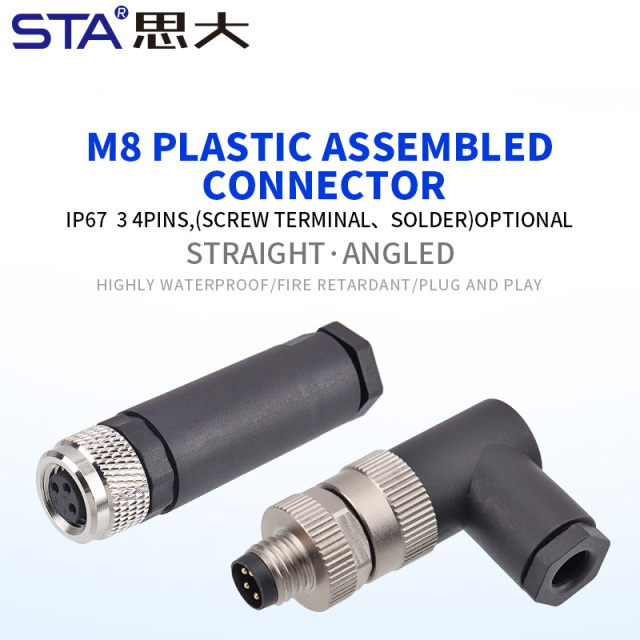 M8 Plastic Assembled Plug