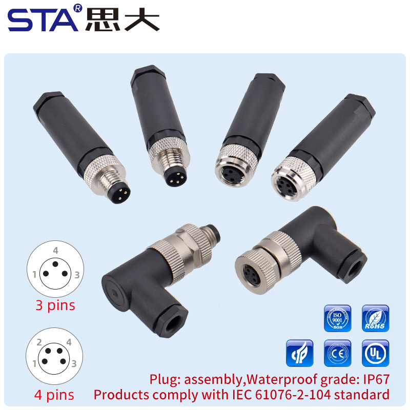 M8 Plastic Assembled Plug