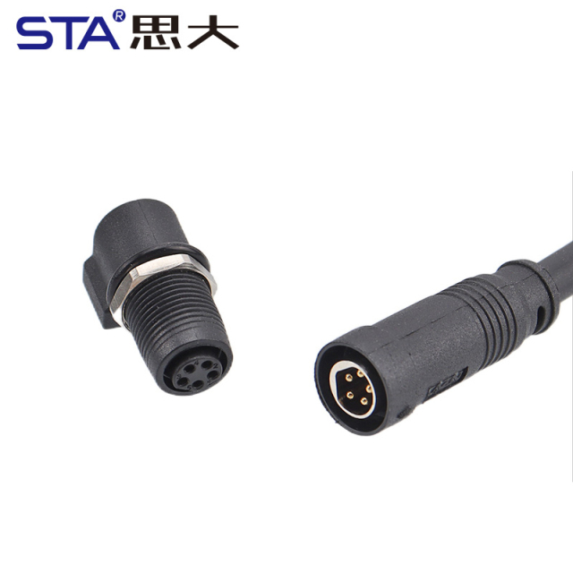 IP67 Waterproof  M8 Quick insertion Plastic Overmolded Connector 3 4 5 Pins