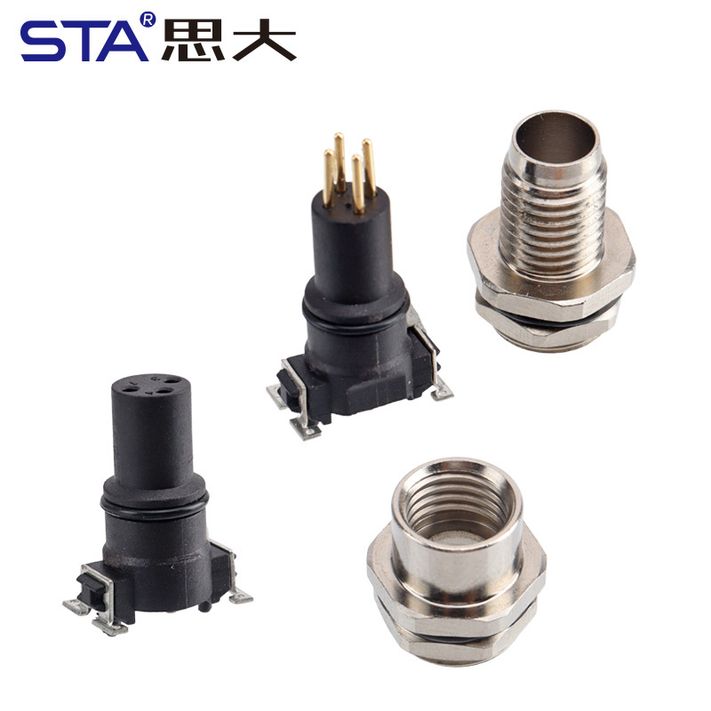 M8 Male/Female SMD Socket Connector 3 4 5 6 8 pins options