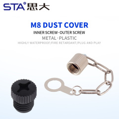 M8 Metal/Plastic Dust Cover Inner/Outer Screw, Highly Waterproof & Fire-Retardant