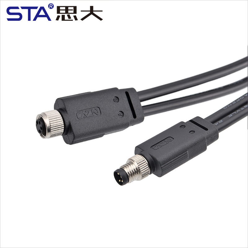 M8 Y/T/I Type Metal/Plastic Male to Female Adapter Connector