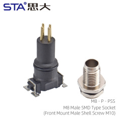 M8 Male SMD Type Socket(Front Mount Male Shell Screw M10)