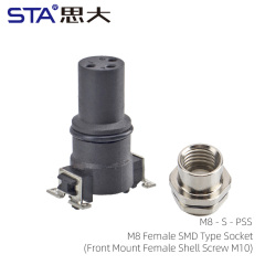 M8 Female SMD Type SocketFront Mount Female Shell Screw M10)
