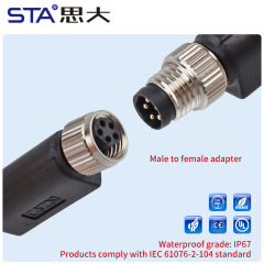 M8 Y T I Type Metal & Plastic Male to Female Adapter Connector