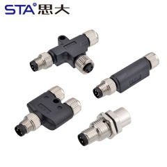 M8 Y T I Type Metal & Plastic Male to Female Adapter Connector