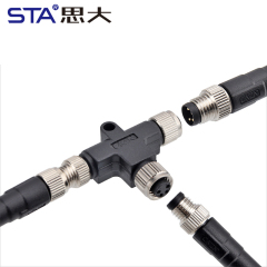 M8 Y T I Type Metal & Plastic Male to Female Adapter Connector
